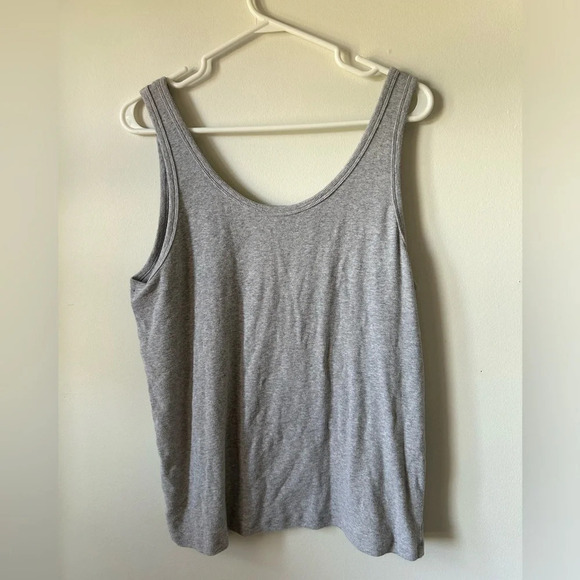 Aerie Ribbed Grey Tank  Top - Picture 2 of 3
